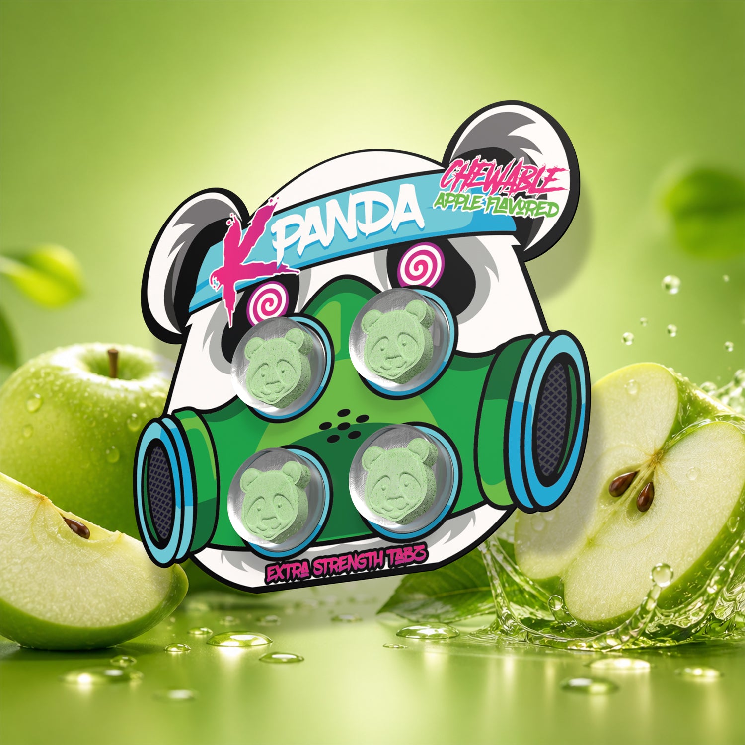 K-Panda Sour Apple Flavored (4 Tablets)