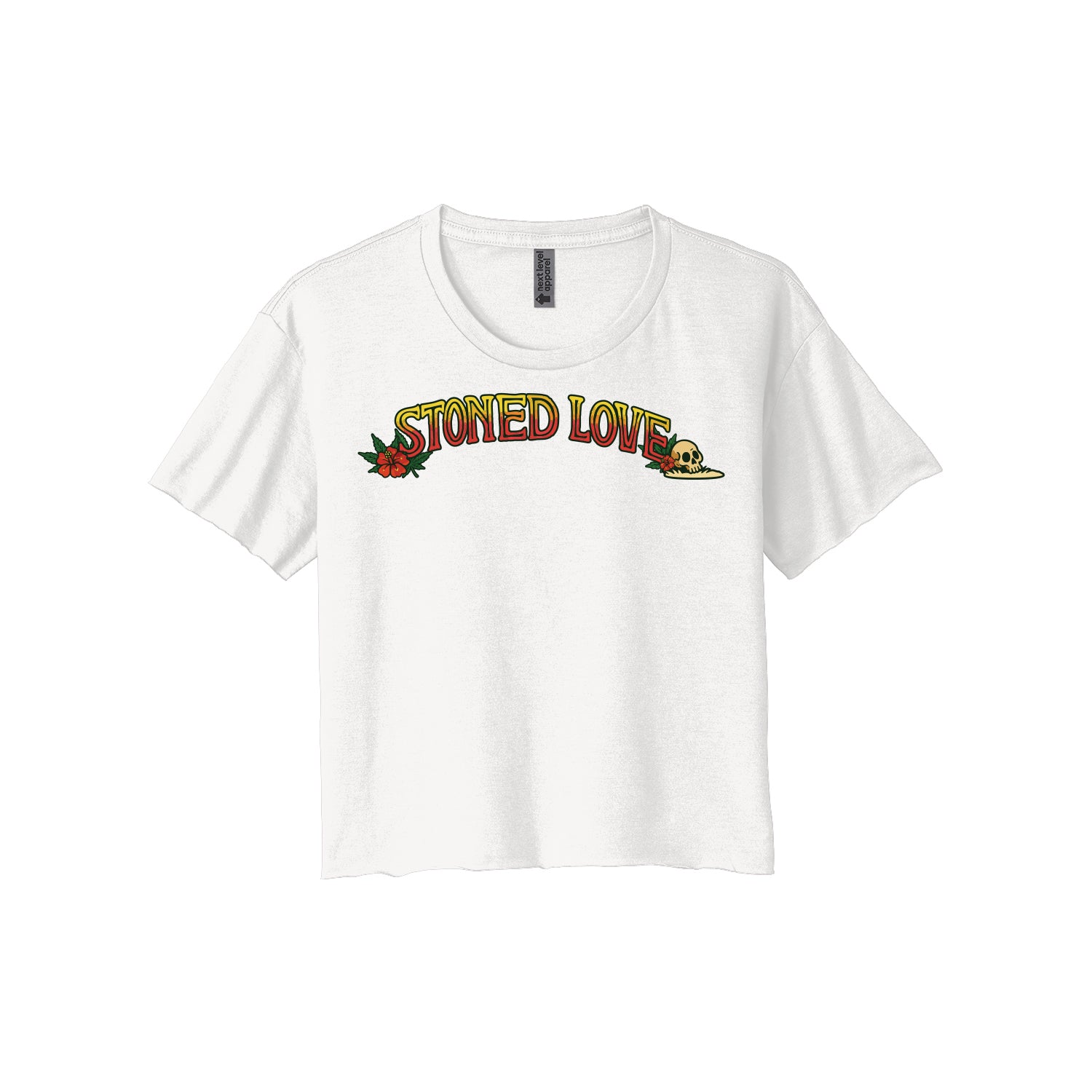 Stoned Love Crop Top style 1 (White)