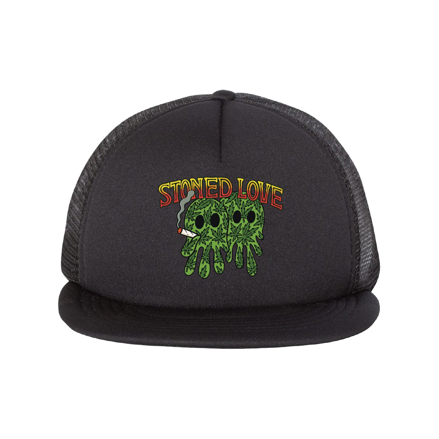 Stoned Love Flat Bill Foam Hat (Black)