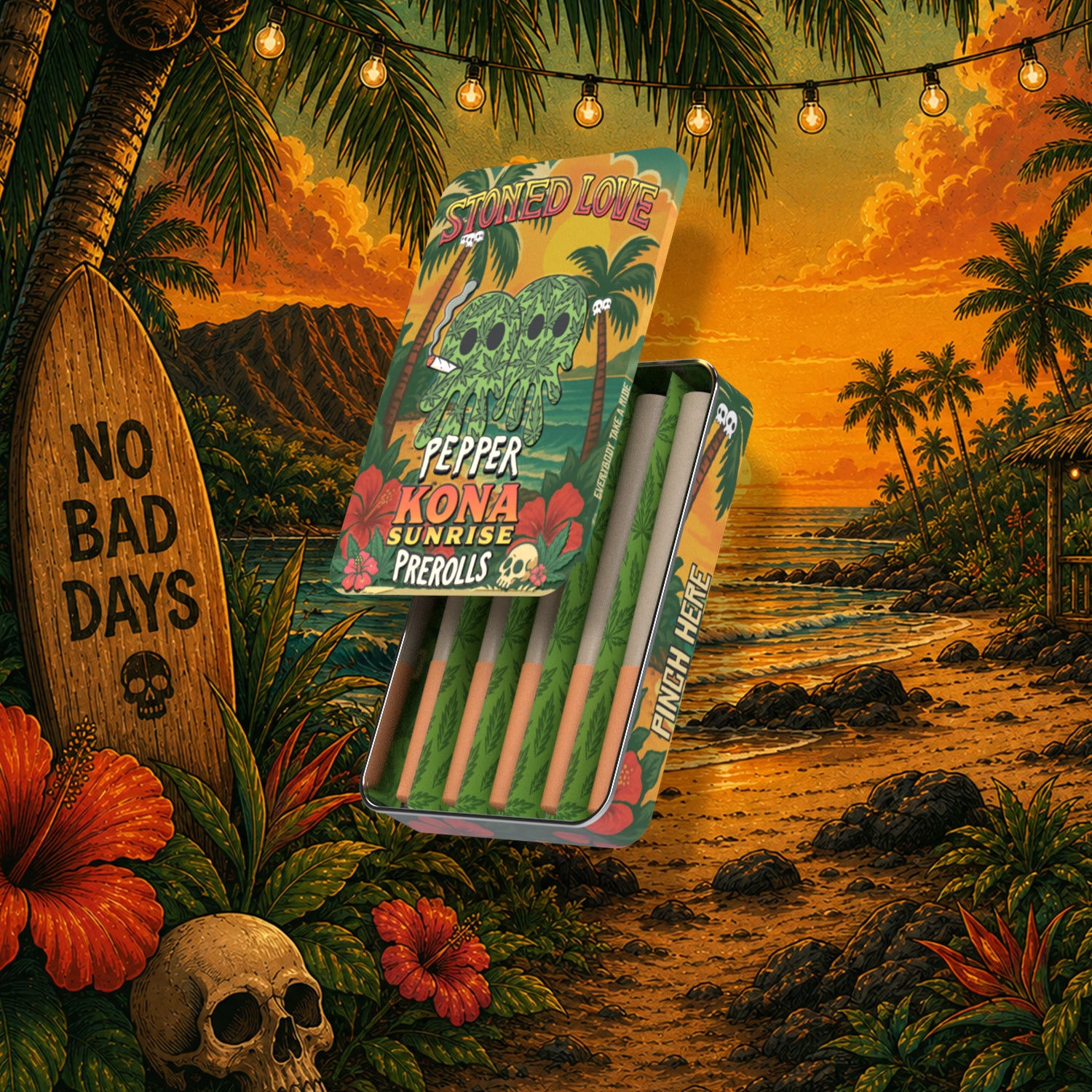 Stoned Love Pre-Rolls Kona Sunrise (5 joints)